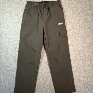 REPRESENT Owners Club Cargo Pants Black Elastic Waist Drawstring Mens Size Large